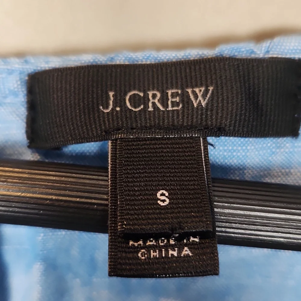 J. Crew Linen‎ Cotton Blend Blue Romper Size Small